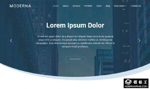 企业业务案例展示响应式网页模板