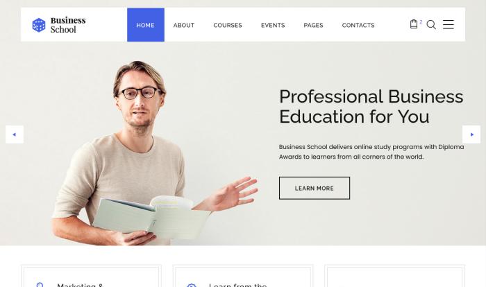 商业教育精英平台网站模板