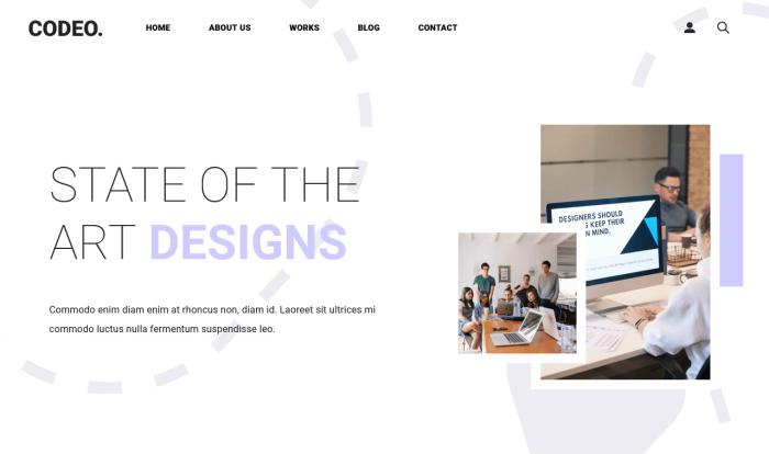 设计工作室单页面模板