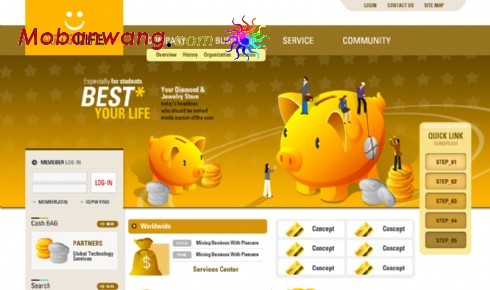 金融理财机构网站模板