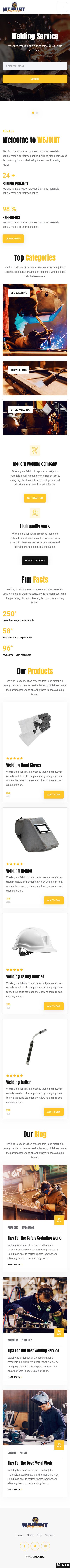 金属焊接加工服务网站模板-手机预览