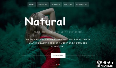 自然景点展示动态响应式网页模板