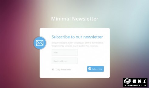 时事新闻订阅表单响应式网页模板