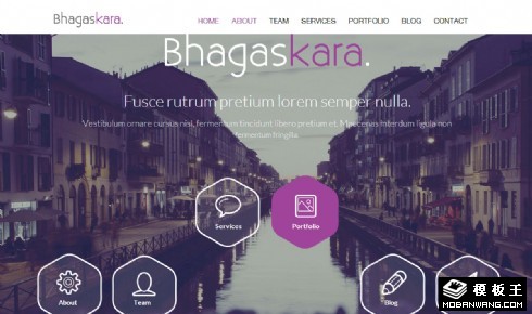 创意公司团队多屏适配网页模板