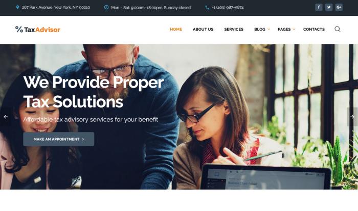 专业税务咨询公司网站模板