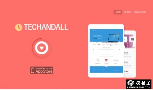 移动APP技术开发介绍响应式网页模板