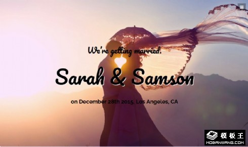 爱的婚礼展示响应式网页模板