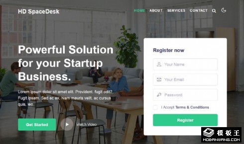 品牌企业业务推广响应式网页模板