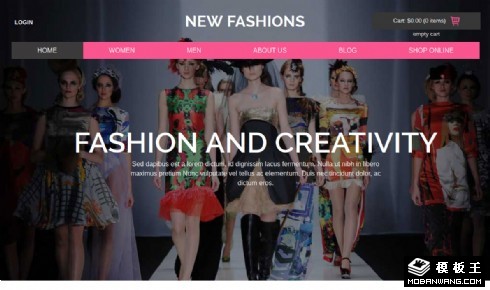 新时尚时装服饰商城响应式网页模板