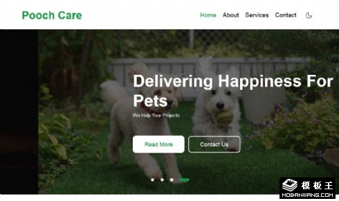 宠物养护项目动态响应式网页模板
