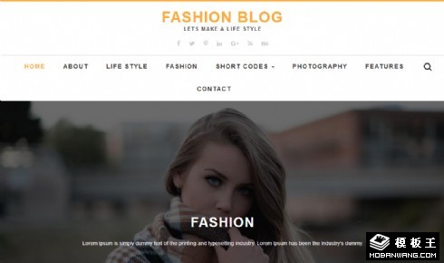 时尚BLOG信息响应式网页模板