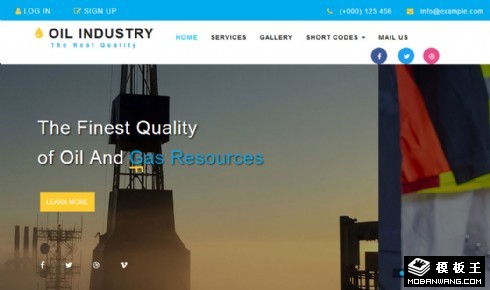 石油开采技术服务响应式网站模板