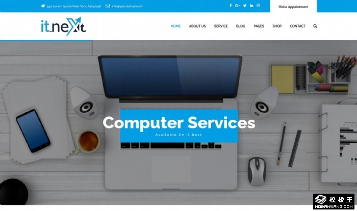 数据恢复计算机维修网页模板