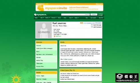 绿色自然能源日志网页模板