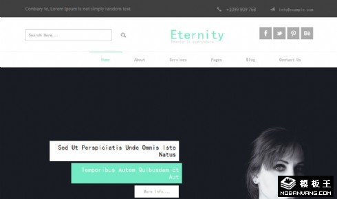 永恒美丽化妆响应式网页模板