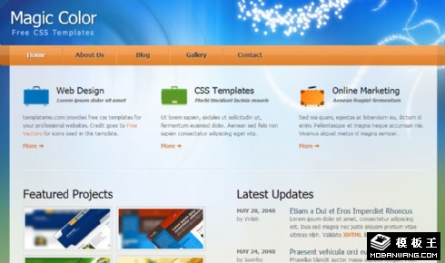 魔幻色彩信息展示网页模板