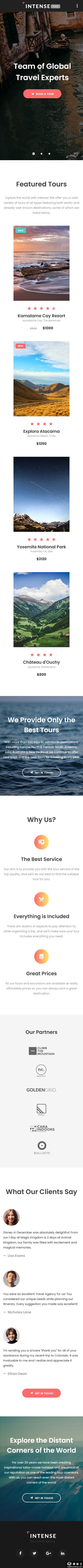 特色旅游项目单页模板-手机预览