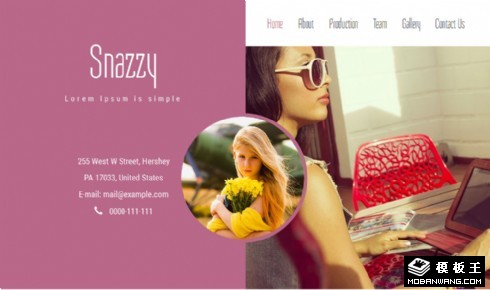 时尚写真展示响应式网页模板