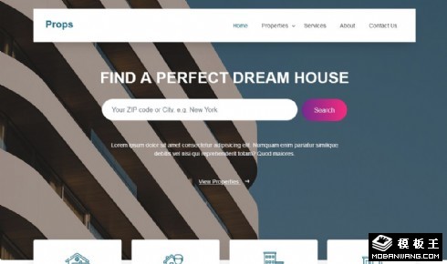 房产全景展示响应式网页模板