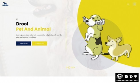 宠物食品狗粮响应式网页模板