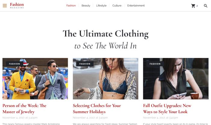 时尚在线资讯门户网站模板