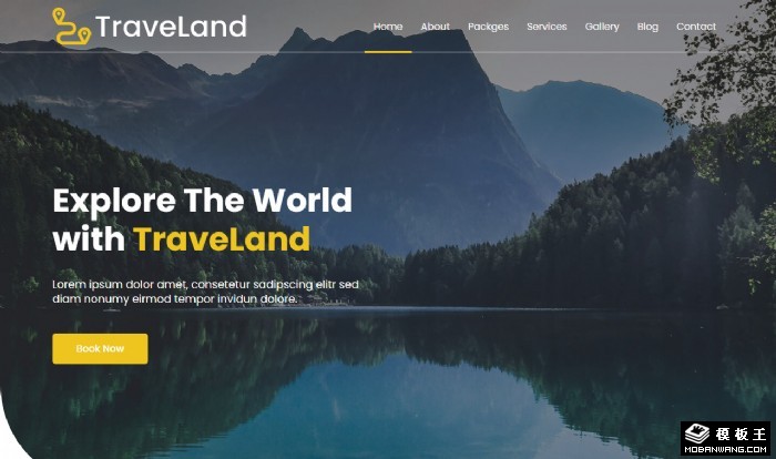 专业旅行套餐服务网页模板