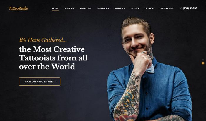 个性化纹身设计网站模板