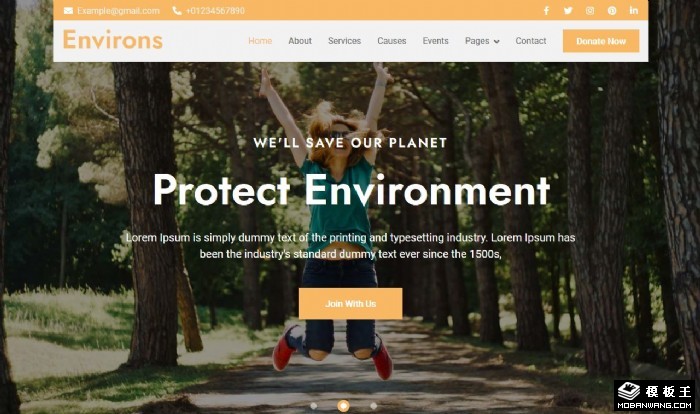 环境保护公益组织网站模板