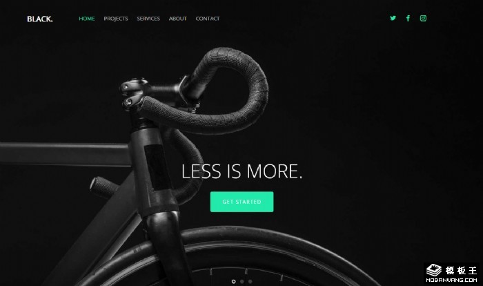 黑色商业项目战略网页模板