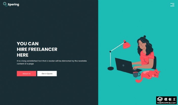 兼职设计师服务网页模板