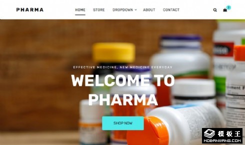 医药产品展示响应式网页模板