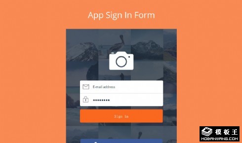 APP相册登录框网页模板