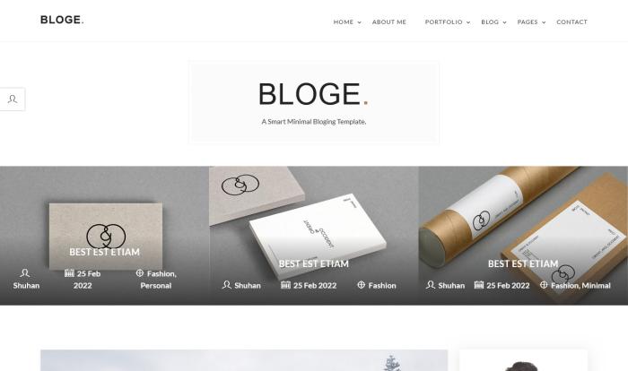 极简个人博客blog网站模板