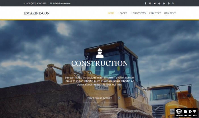 城市施工建设网页模板
