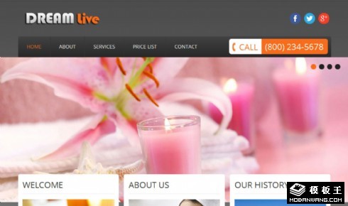 梦想生活SPA网页模板