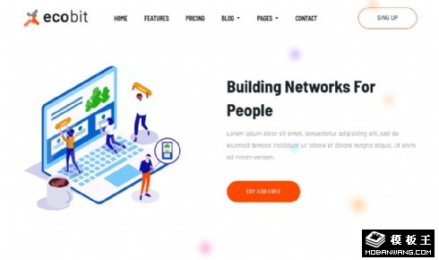 生态科技项目响应式网页模板