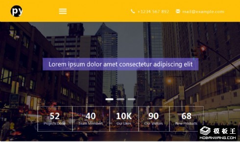 项目团队展示响应式企业网站模板