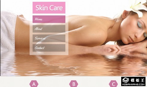 美肤保养护理中心网页模板