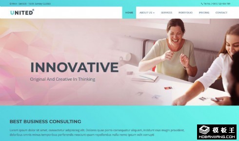 联合企业商务响应式网页模板