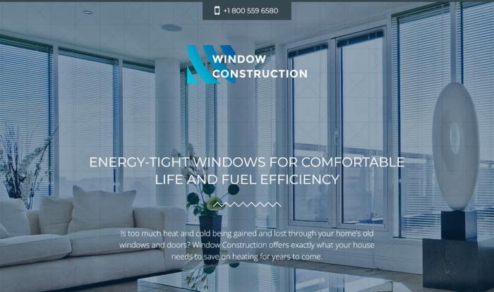 高端铝合金门窗单页模板