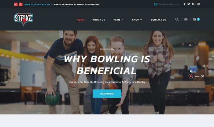 全明星保龄球运动资讯网站模板