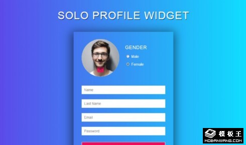个人资料登记小组件模板