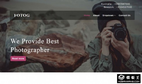 摄影制作工作室响应式网页模板