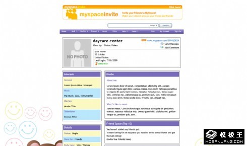 婴儿的微笑个人网页模板