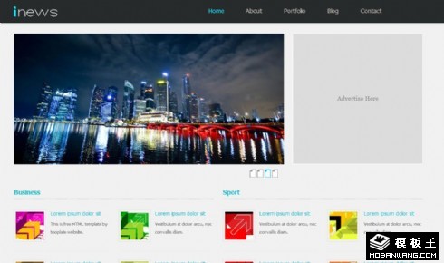 分类导航信息网页模板