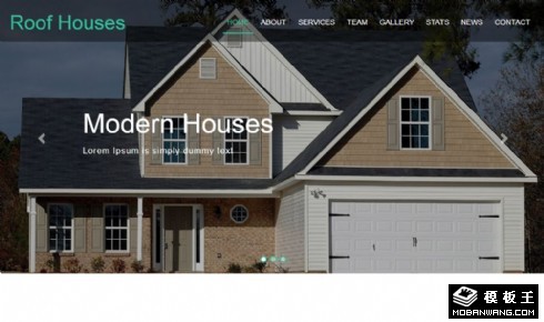 现代屋顶房项目动态响应式网页模板