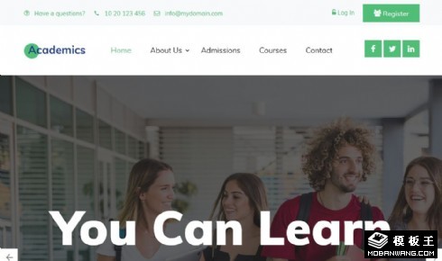 高校学术研究响应式网页模板