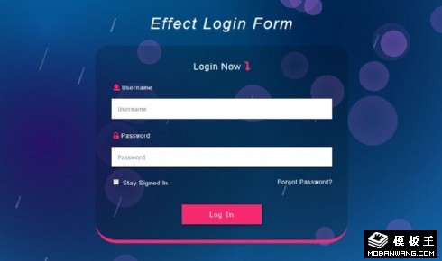 蓝雨登录框响应式网页模板