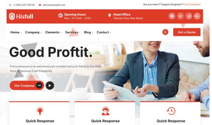 IT支持与咨询公司网站模板