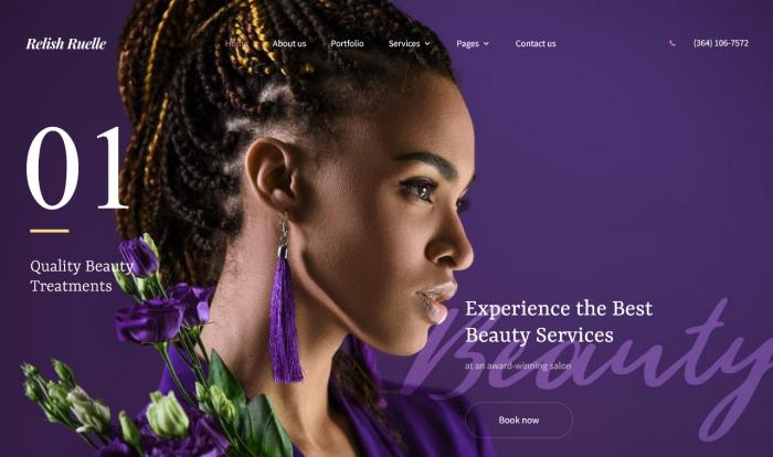 高端美容SPA焕颜尊享网站模板